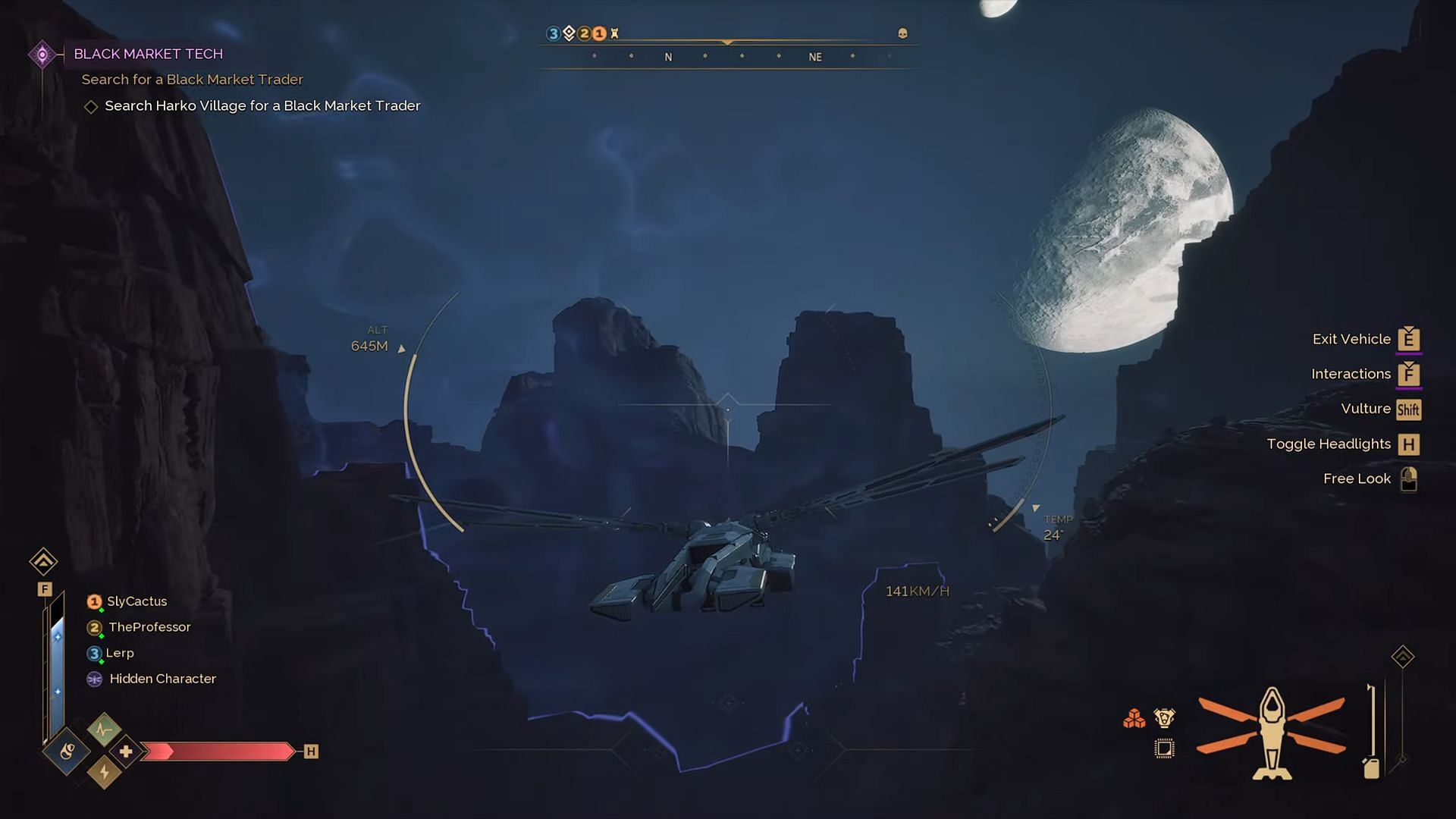You must fly past the Shield Wall — a massive barrier separating the safer PvE territories from the untamed sands (Image via Funcom)
